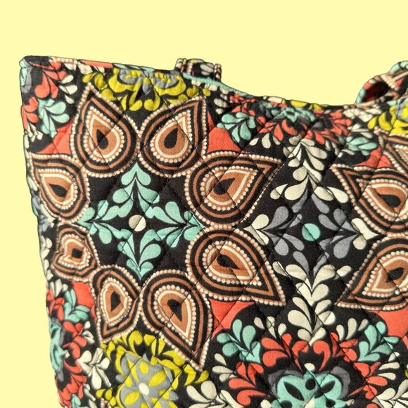 Two-Piece Vera Bradley Set Retired Sierra Villager Tote Bag Crossbody Wallet EUC - Picture 6 of 16